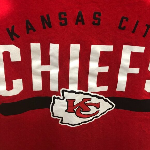 Fanatics Kansas Chiefs red white black logo cotton T-shir short sleeves Sz 4XL - Picture 5 of 5